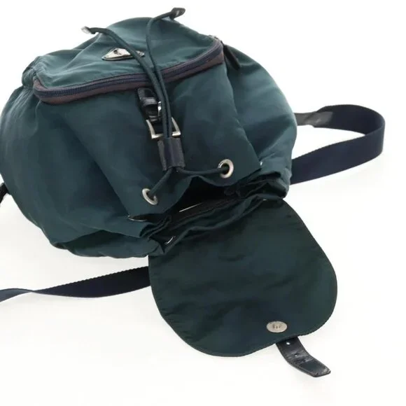 PRADA Backpack Nylon Blue Silver Auth 157773 - Picture 13 of 16